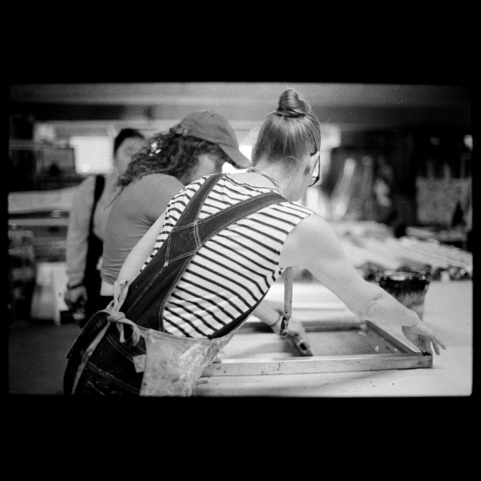 Screen printing industry at work